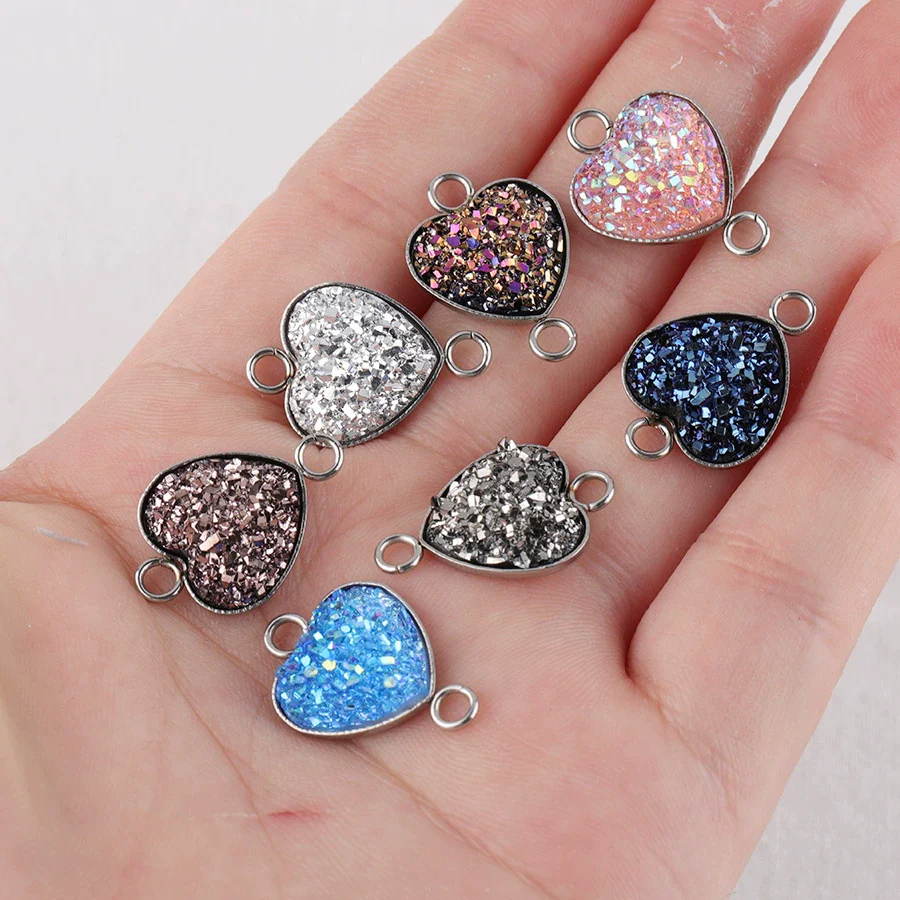 Diy Jewelry Accessories Peach Heart Love Shape Stainless Steel Pendant - Image 3