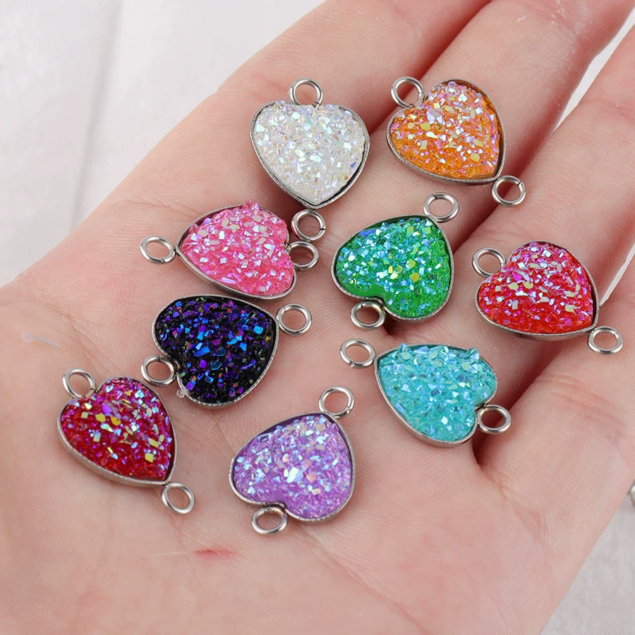 Diy Jewelry Accessories Peach Heart Love Shape Stainless Steel Pendant - Image 4