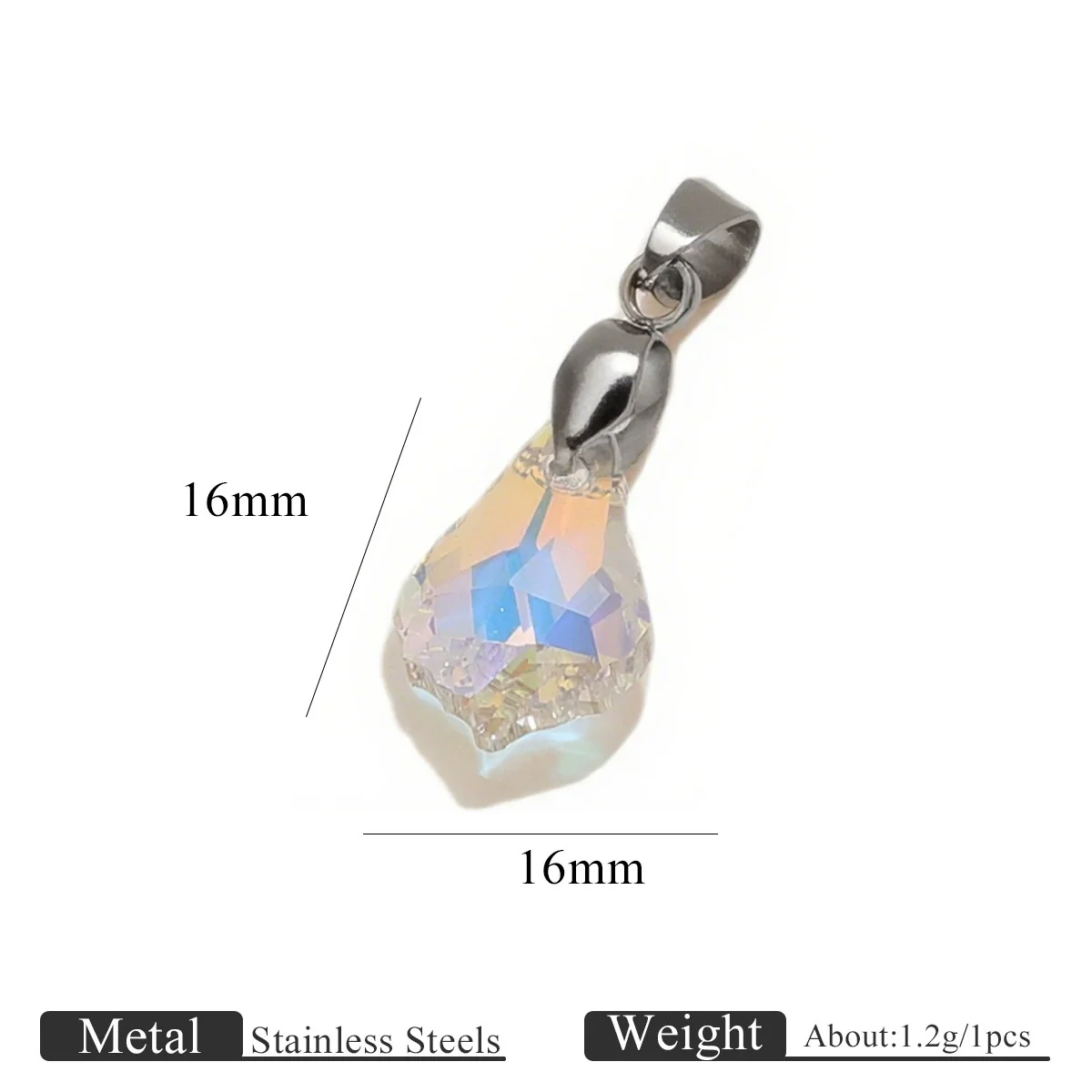 Diy Jewelry Accessories Stainless Steel Crystal Pendant With Starfish Fivepointed Star Heartshaped Electroplated - Image 10