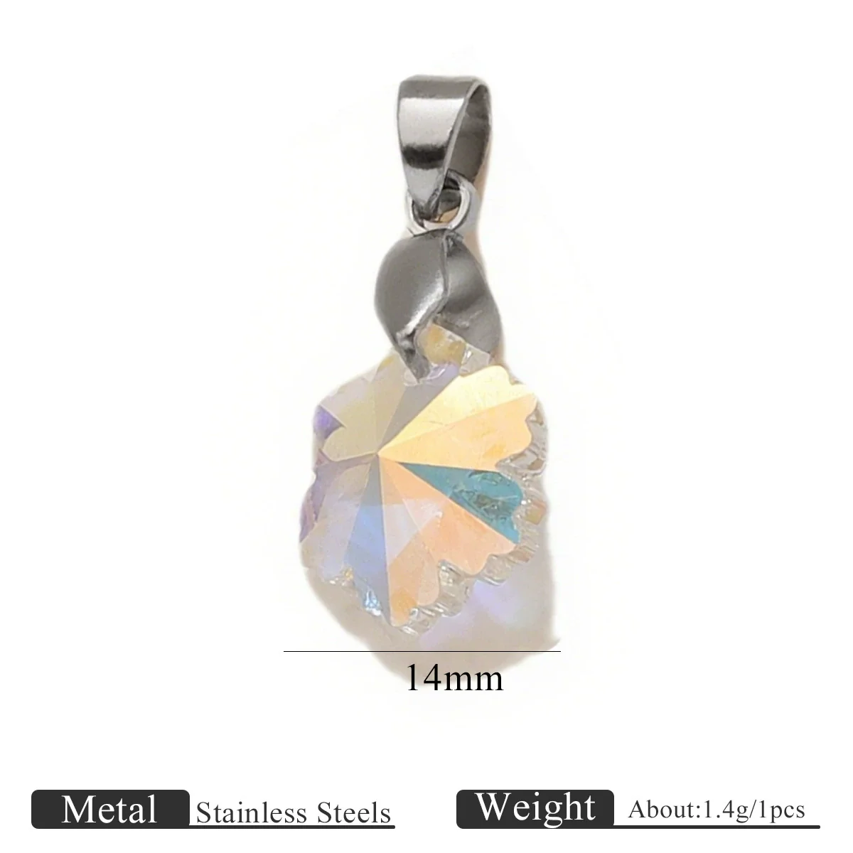 Diy Jewelry Accessories Stainless Steel Crystal Pendant With Starfish Fivepointed Star Heartshaped Electroplated - Image 12