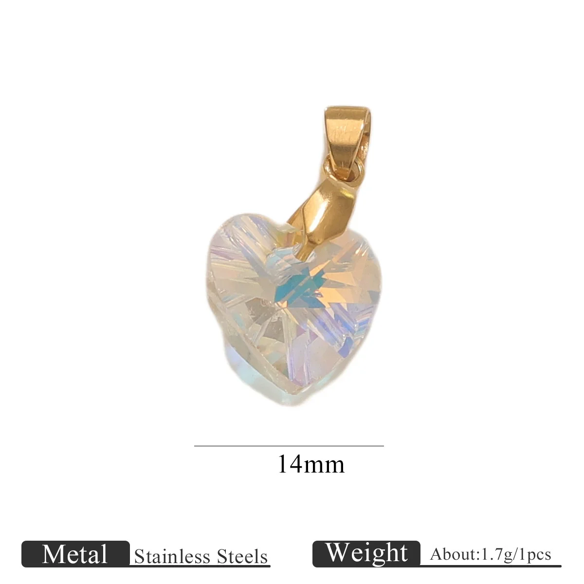 Diy Jewelry Accessories Stainless Steel Crystal Pendant With Starfish Fivepointed Star Heartshaped Electroplated - Image 13