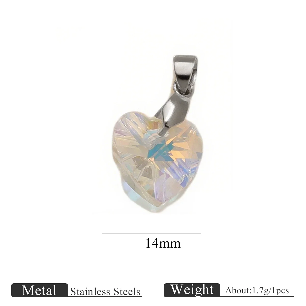 Diy Jewelry Accessories Stainless Steel Crystal Pendant With Starfish Fivepointed Star Heartshaped Electroplated - Image 14