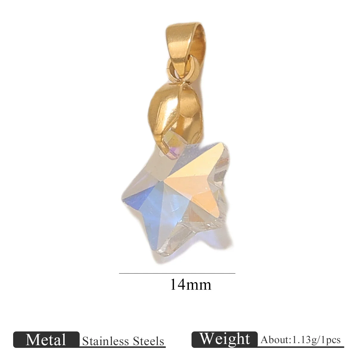 Diy Jewelry Accessories Stainless Steel Crystal Pendant With Starfish Fivepointed Star Heartshaped Electroplated - Image 15