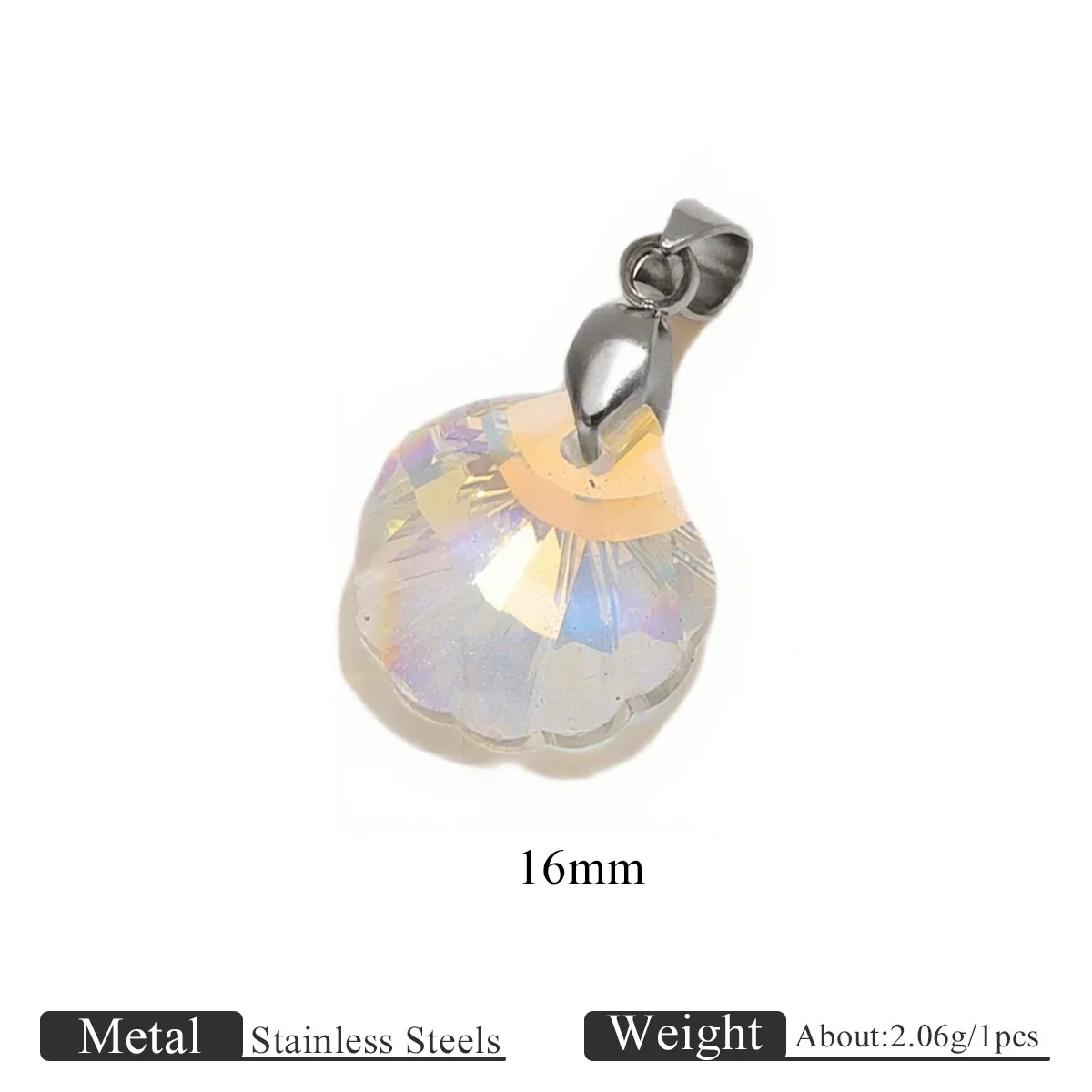 Diy Jewelry Accessories Stainless Steel Crystal Pendant With Starfish Fivepointed Star Heartshaped Electroplated - Image 8