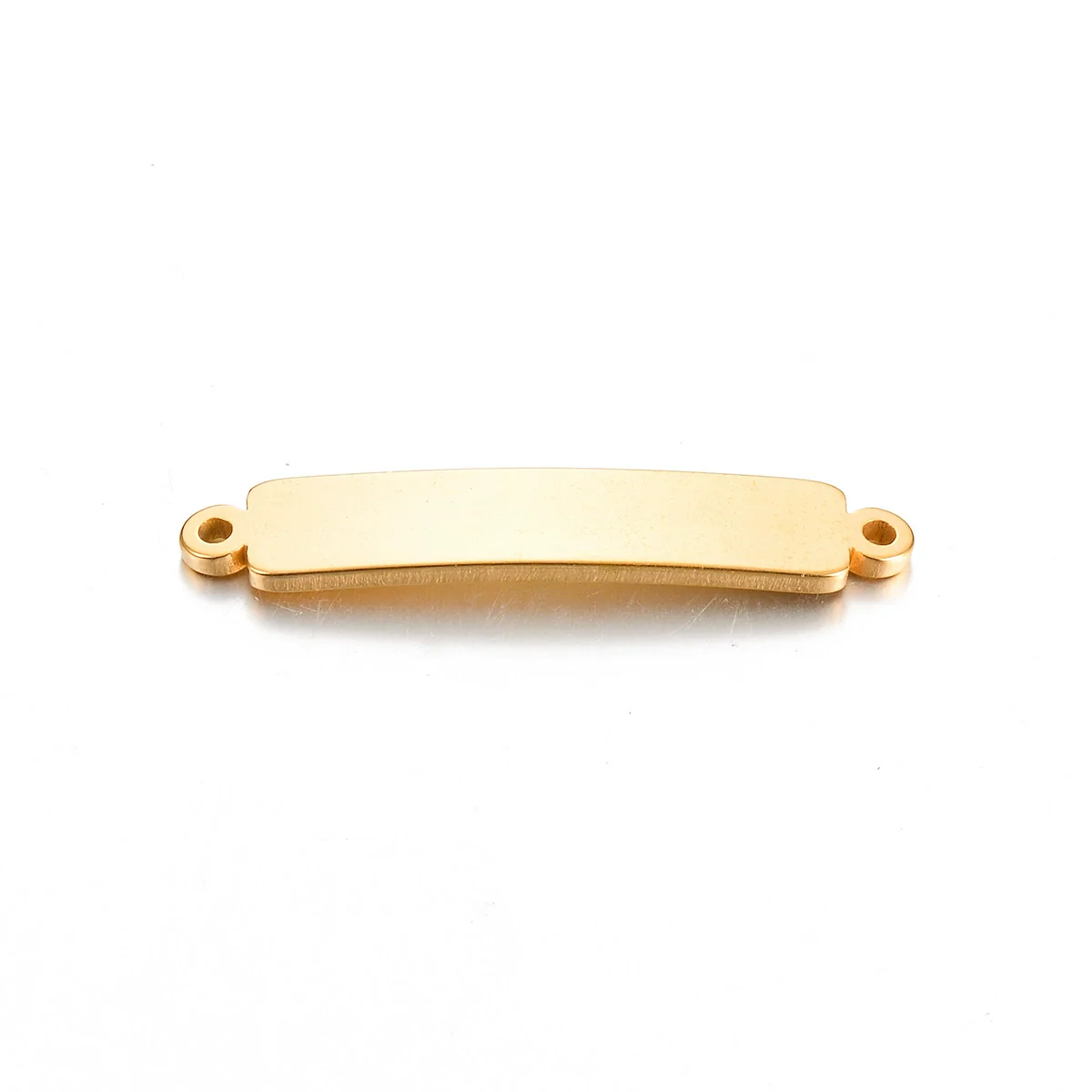 Diy Jewelry Accessories Stainless Steel Rectangular Double Hole Curved Long Bracelet Connector Pendant With Electroplating - Image 7