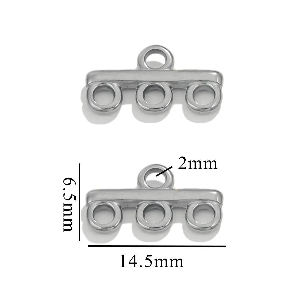 Diy Jewelry Making Stainless Steel Multistrand Porous Curved Connector Accessories Electroplated - Image 6
