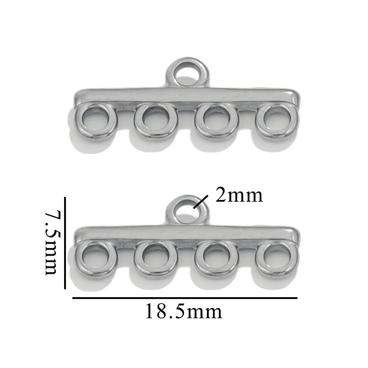 Diy Jewelry Making Stainless Steel Multistrand Porous Curved Connector Accessories Electroplated - Image 7