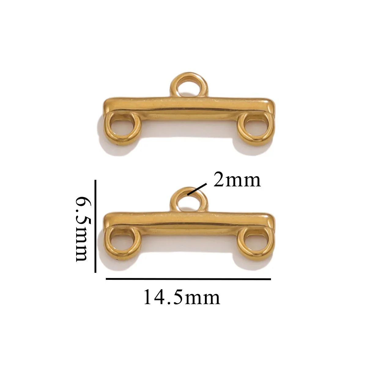 Diy Jewelry Making Stainless Steel Multistrand Porous Curved Connector Accessories Electroplated - Image 8