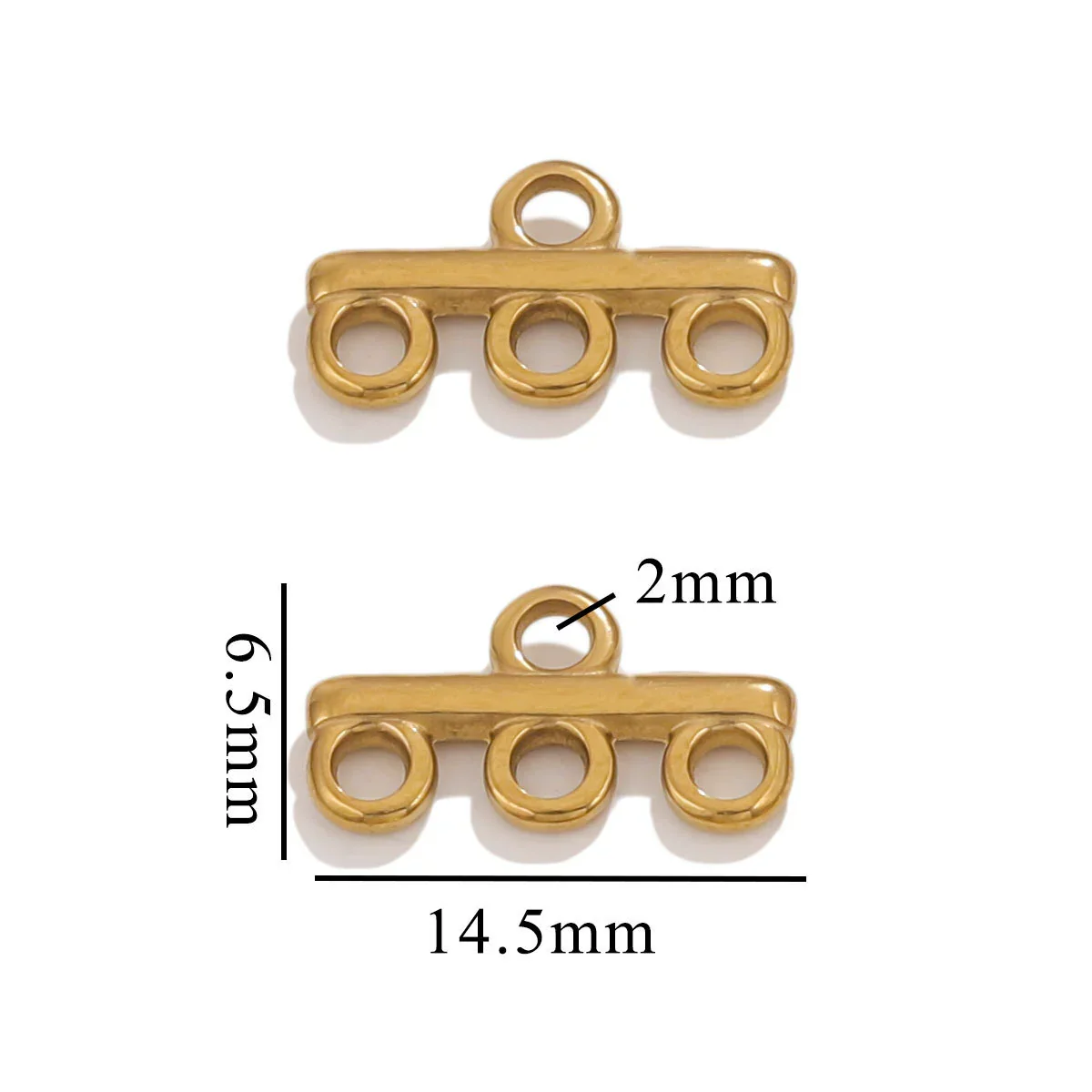 Diy Jewelry Making Stainless Steel Multistrand Porous Curved Connector Accessories Electroplated - Image 9