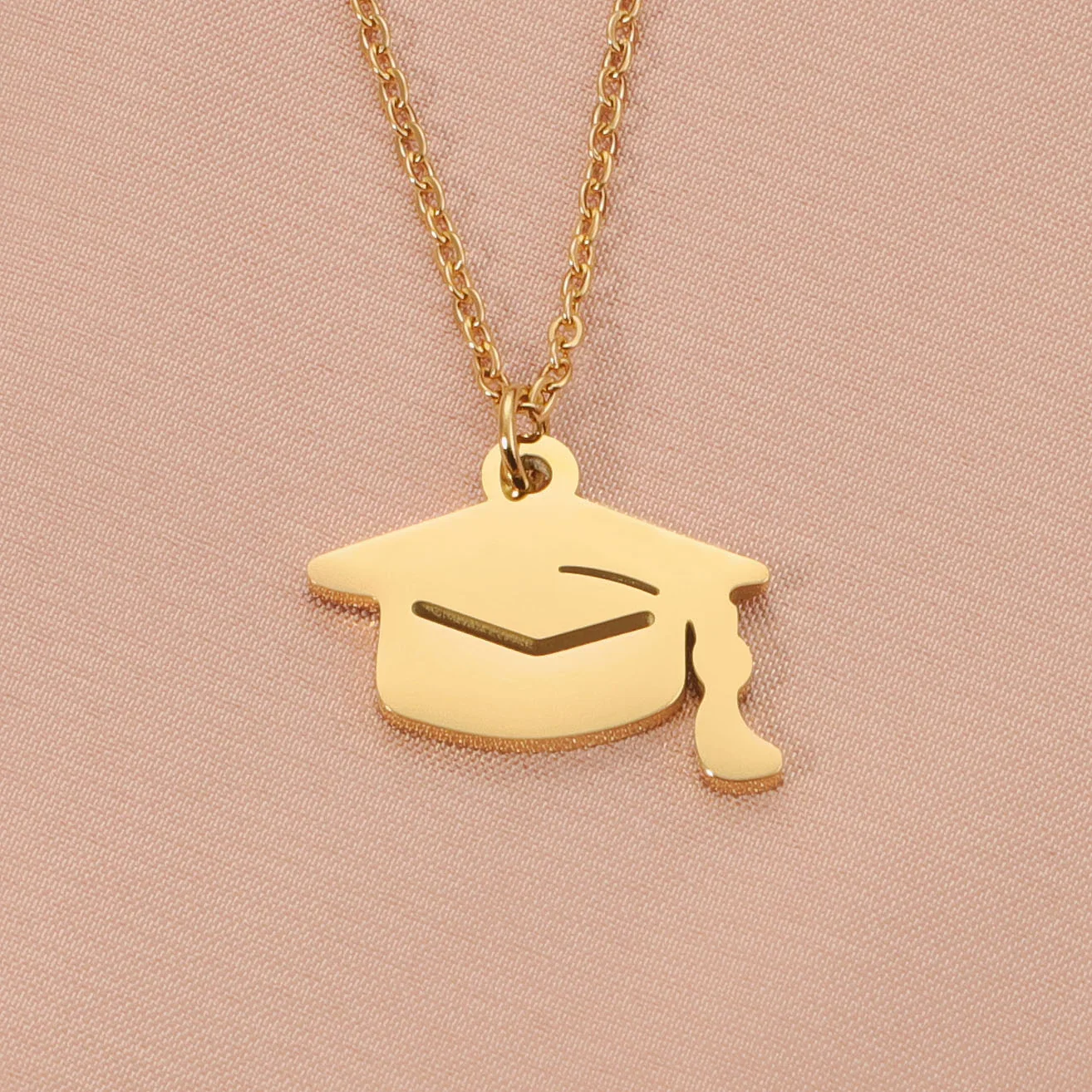 Doctor Hat Necklace Jewelry Stainless Steel Titanium Steel Ushaped Electroplating O Word Chain Unisex Versatile - Image 7
