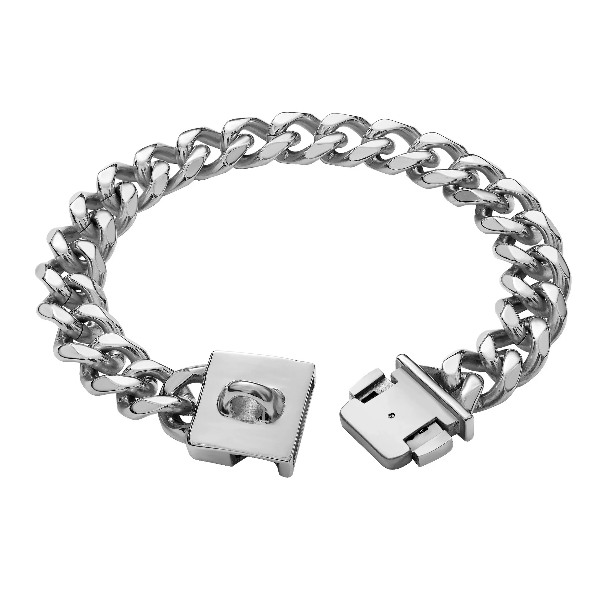 Dog Chain Titanium Steel Cowboy Style Single Six Chain Polished Vacuum Plating - Image 4