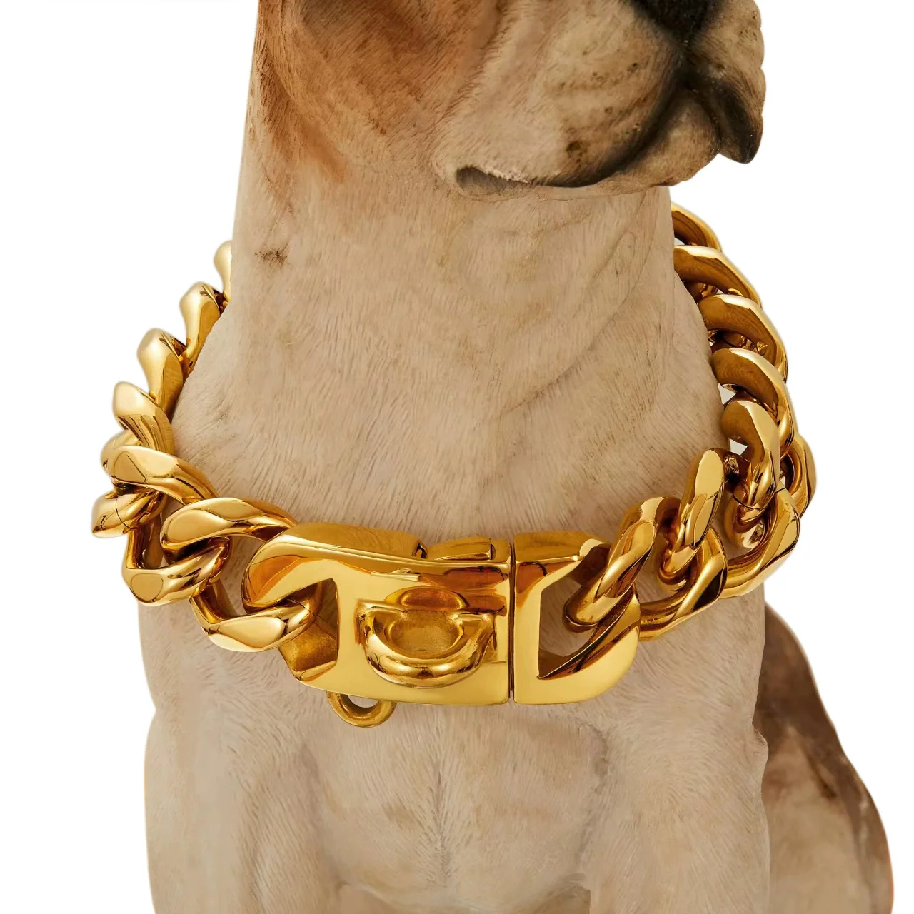 Dog Chain Titanium Steel Cowboy Style Single Six Chain Polished Vacuum Plating - Image 5