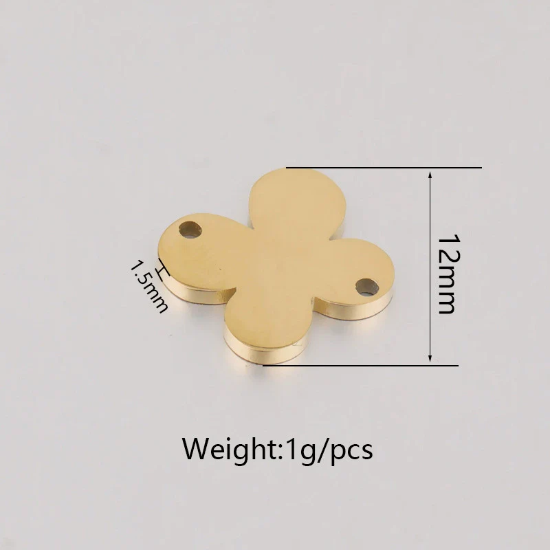 Ear Line Pendant Jewelry Accessories Titanium Steel Fourleaf Clover Mirror Finish Polishing - Image 4