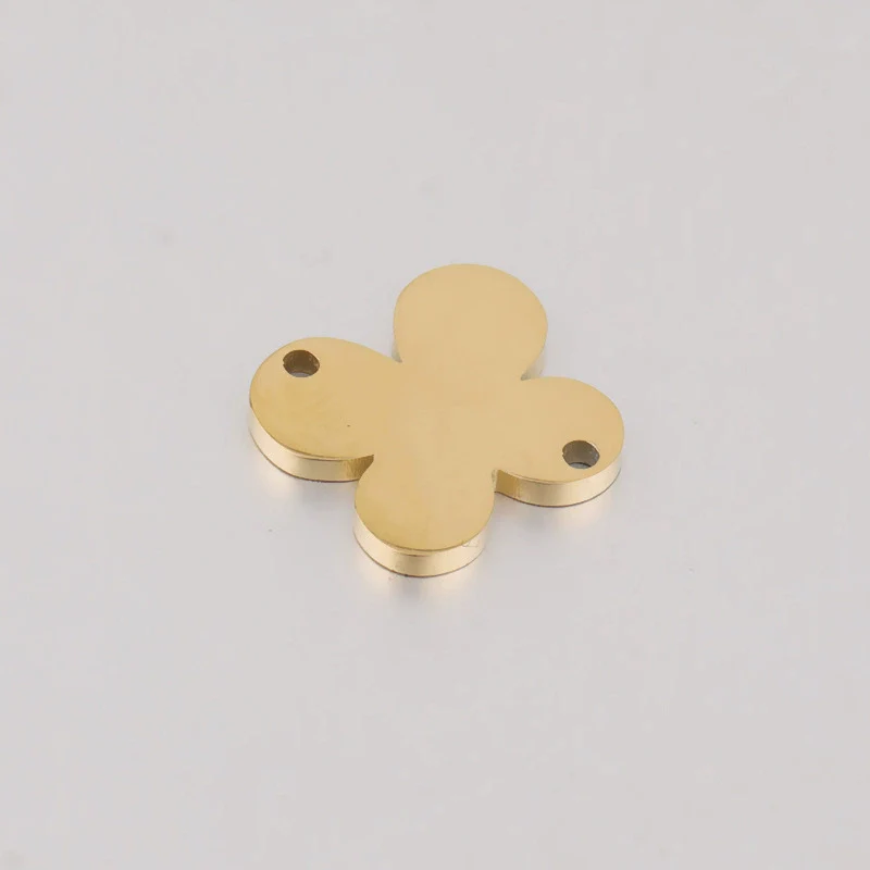 Ear Line Pendant Jewelry Accessories Titanium Steel Fourleaf Clover Mirror Finish Polishing - Image 5