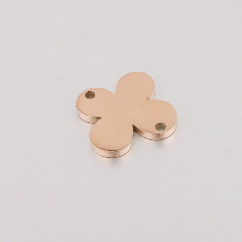 Ear Line Pendant Jewelry Accessories Titanium Steel Fourleaf Clover Mirror Finish Polishing - Image 6