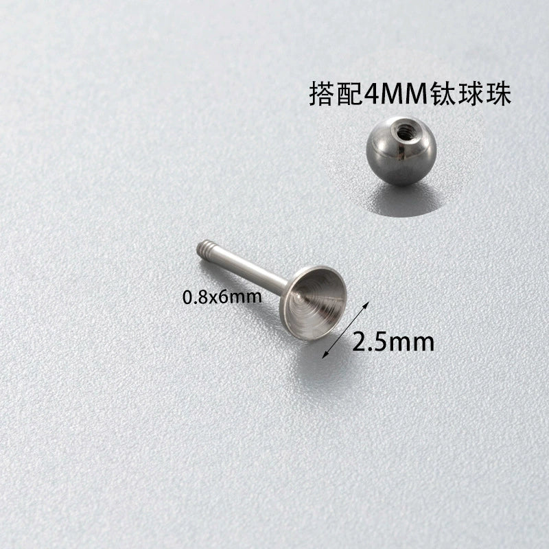 Ear Nail Drill Accessories Titanium Alloy Fashion Ol Geometric Polishing - Image 6