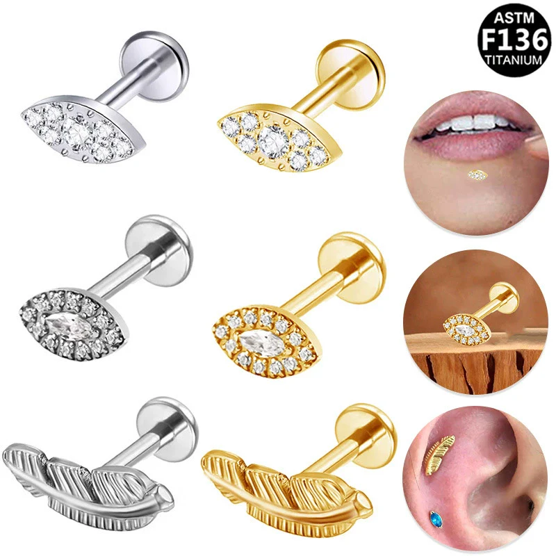 Ear Nails Titanium Alloy Copper Stainless Steel Geometric Electroplating Unisex Ornaments