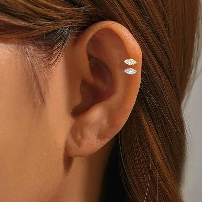 Ear Nails Titanium Alloy Copper Stainless Steel Geometric Electroplating Unisex Ornaments - Image 4