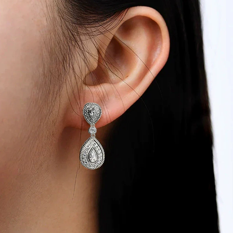Earrings Copper Geometric Light Luxury Style - Image 3