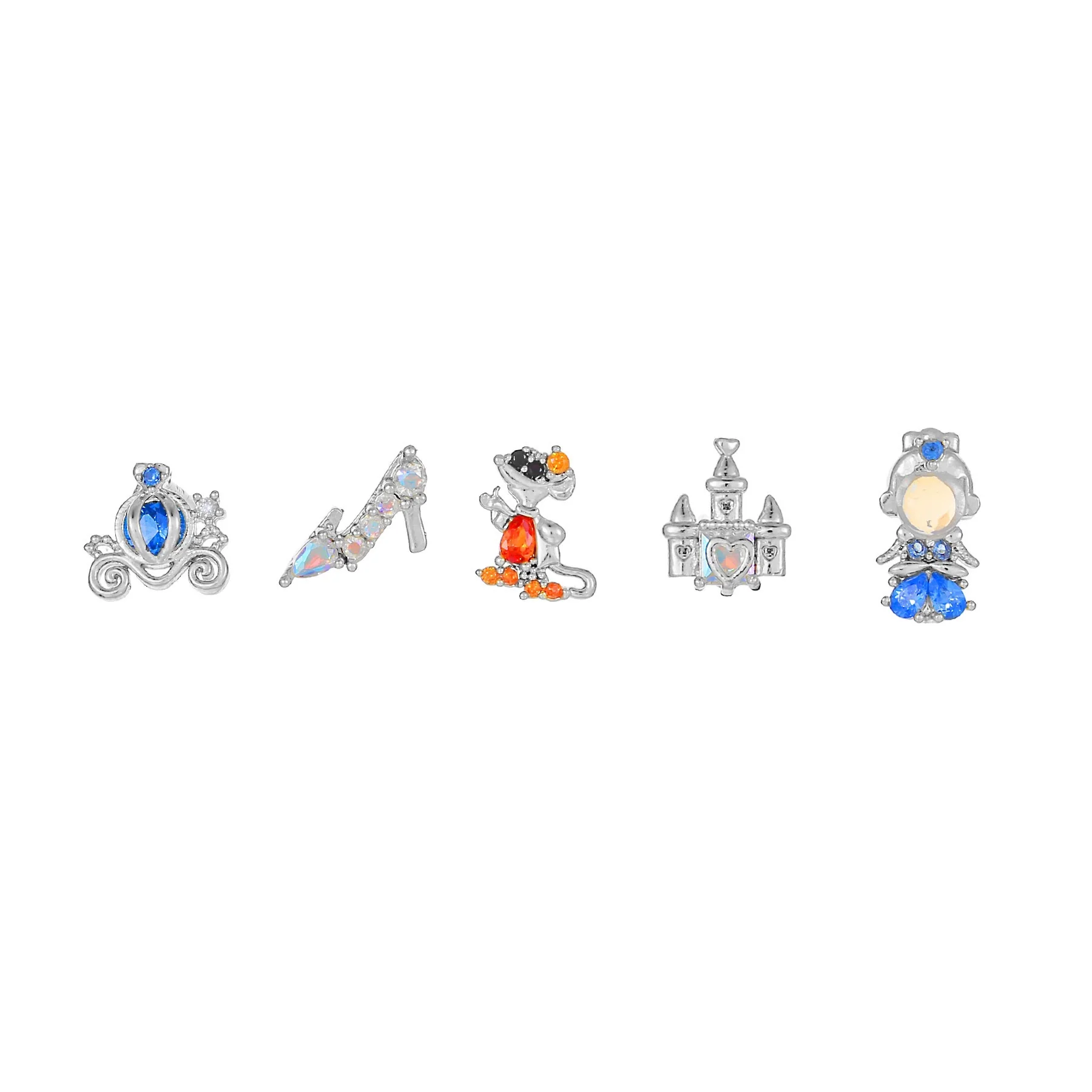 Earrings Copper Light Luxury Cartoon Characters Pumpkin Car Crystal Shoes Zircon - Image 6