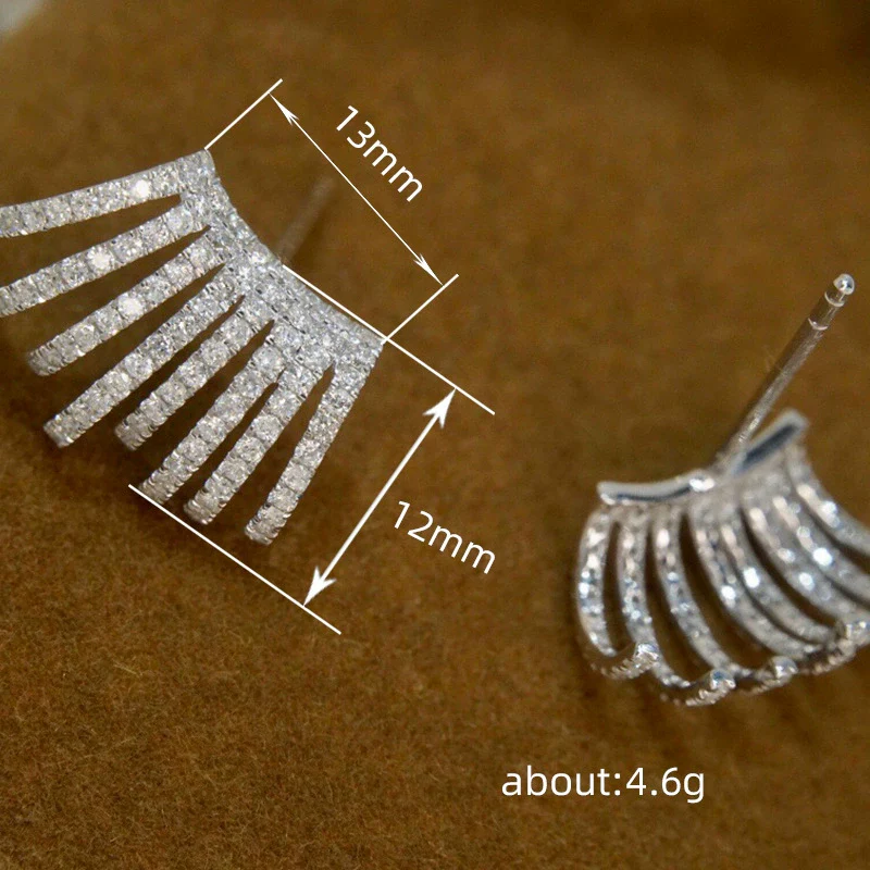 Earrings Copper Zircon Geometric Style - Image 5