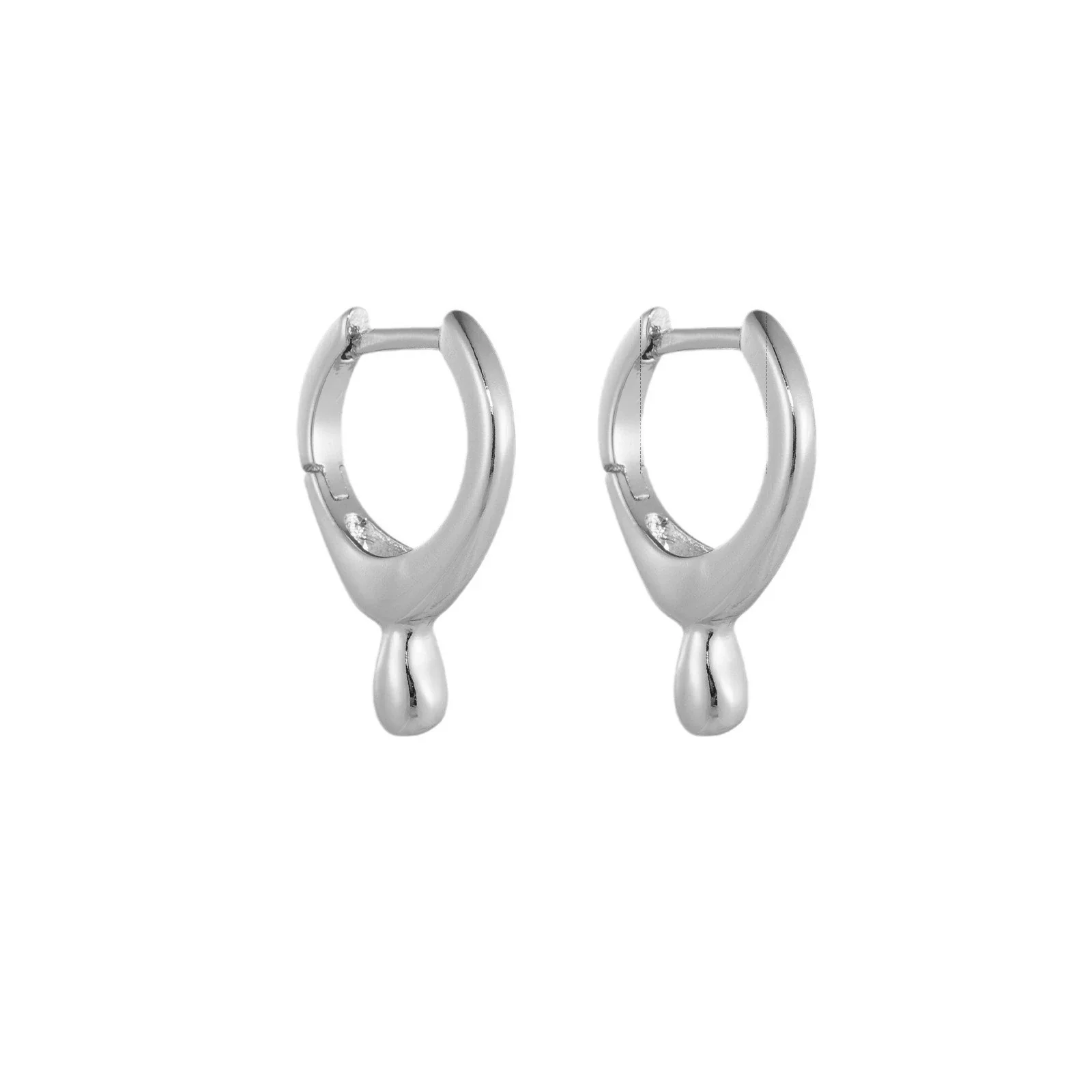 Earrings Copper Zircon Inlaid Electroplated Platinum 18K Gold Classic Highend Niche Design - Image 5