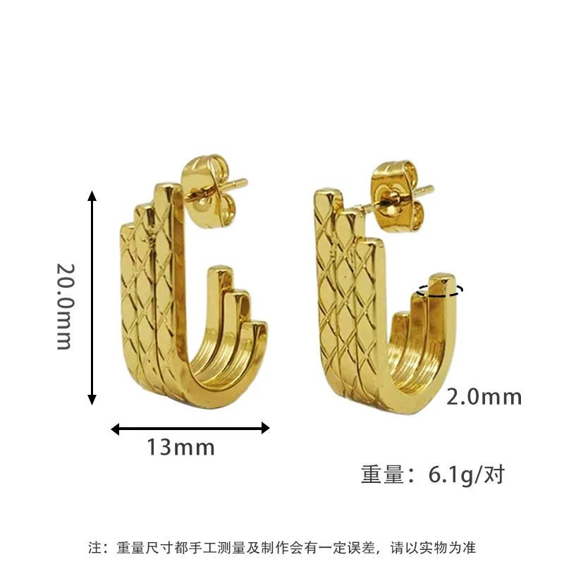 Earrings Titanium Steel Geometric Ushaped Polishing Light Luxury Highend Personality Ear Jewelry - Image 6