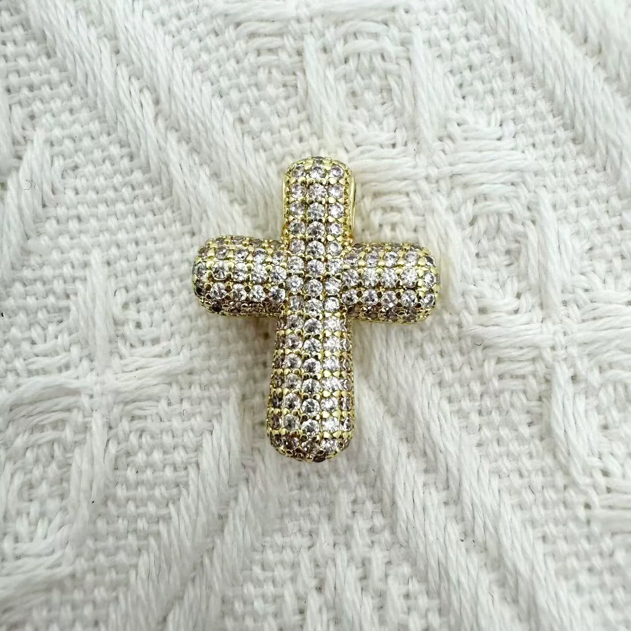 Eco Friendly Fashion Gold Plated Copper Diamond Encrusted Cross Sailboat Cloud Pendant Bracelet Necklace Accessories - Image 12