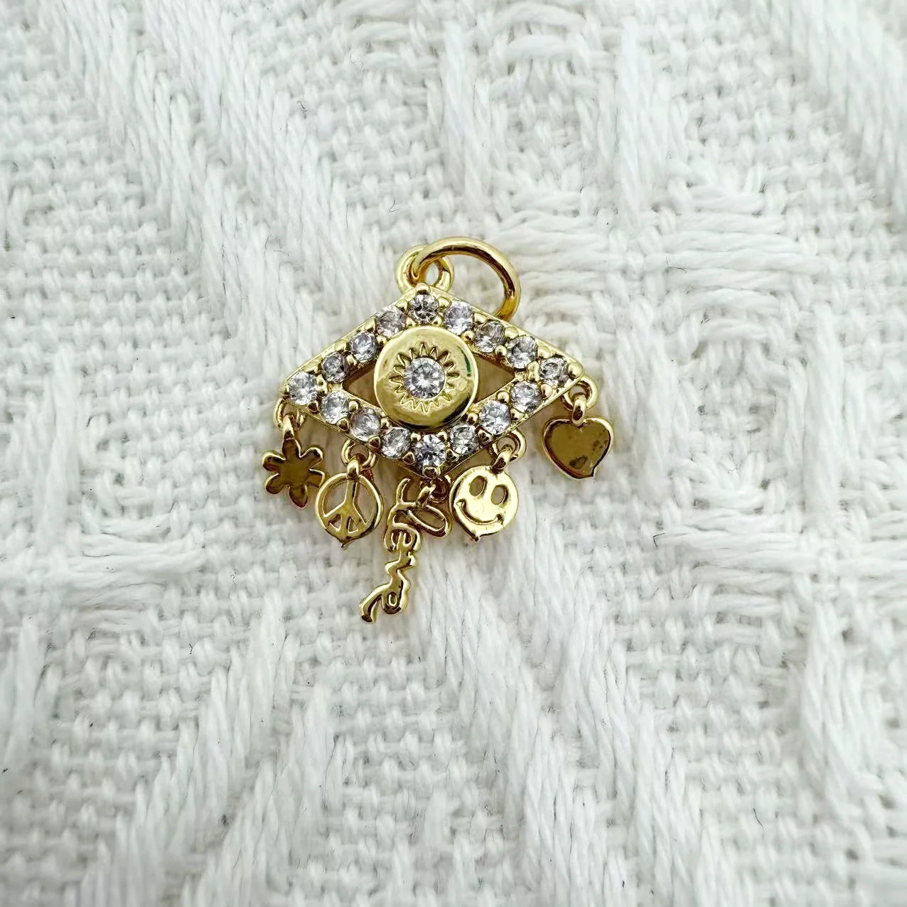 Eco Friendly Fashion Gold Plated Copper Diamond Encrusted Cross Sailboat Cloud Pendant Bracelet Necklace Accessories - Image 13