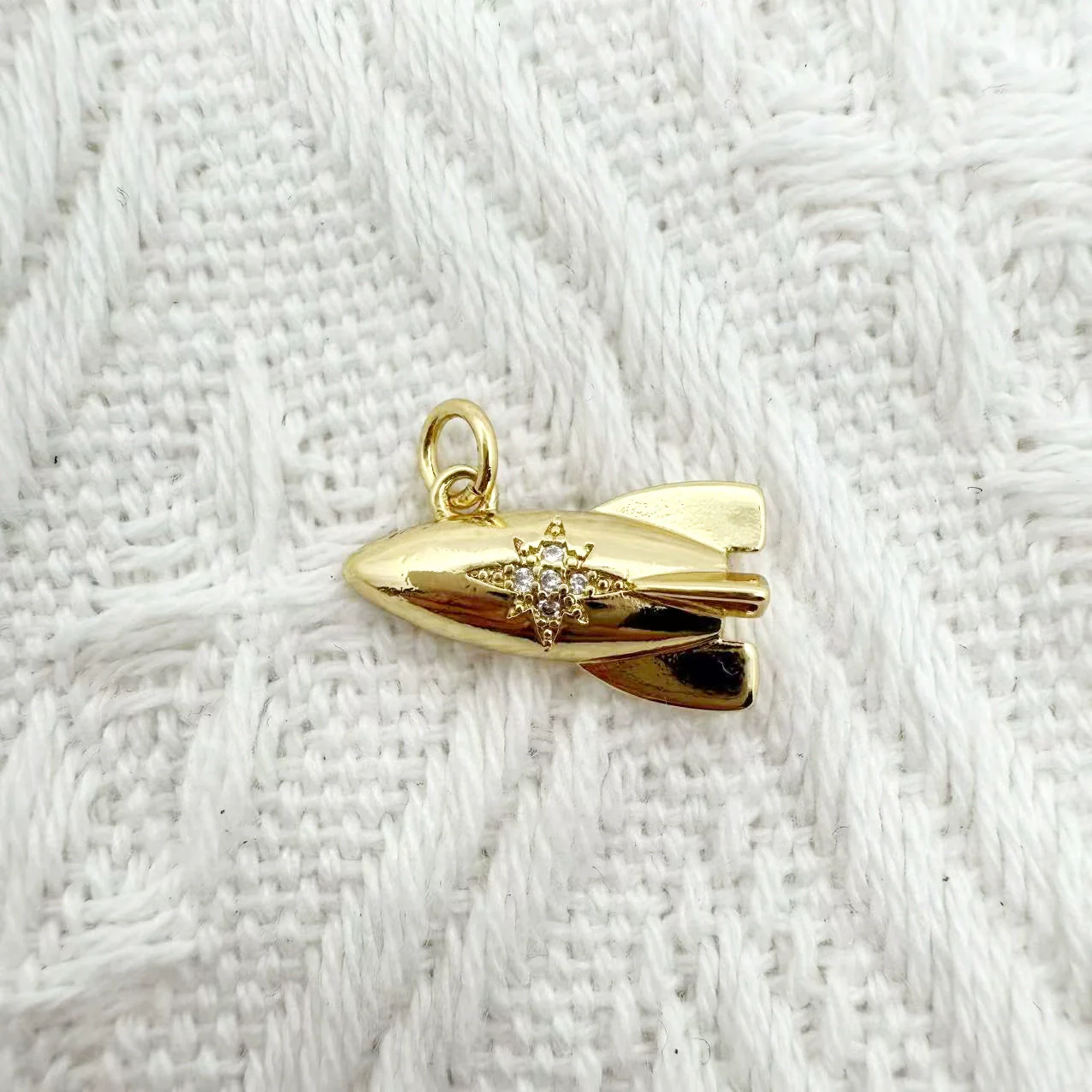 Eco Friendly Fashion Gold Plated Copper Diamond Encrusted Cross Sailboat Cloud Pendant Bracelet Necklace Accessories - Image 6