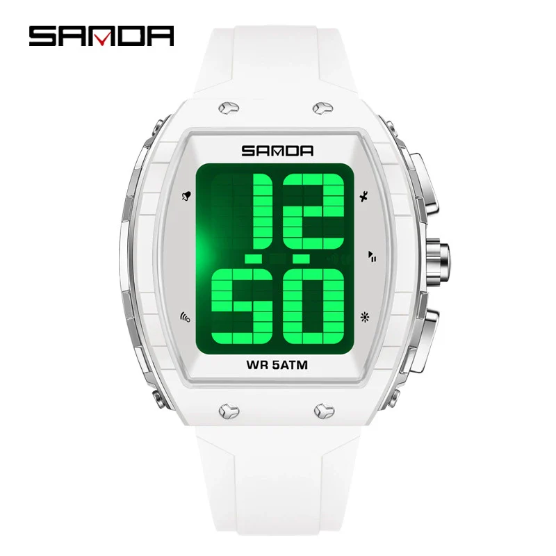 Electronic Watch For The Elderly Blind Multifunction Voice Time Waterproof Silicone Strap Abs Case Highend Style Barrel Shape - Image 2