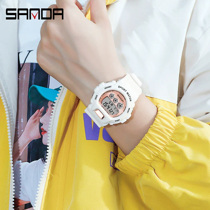 Electronic Watch Resin Round Chic Style For Middle School Students - Image 3