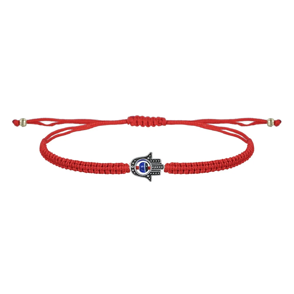 Evil Eye Geometric Braided Rope Adjustable Friendship Bracelet Electroplated - Image 5