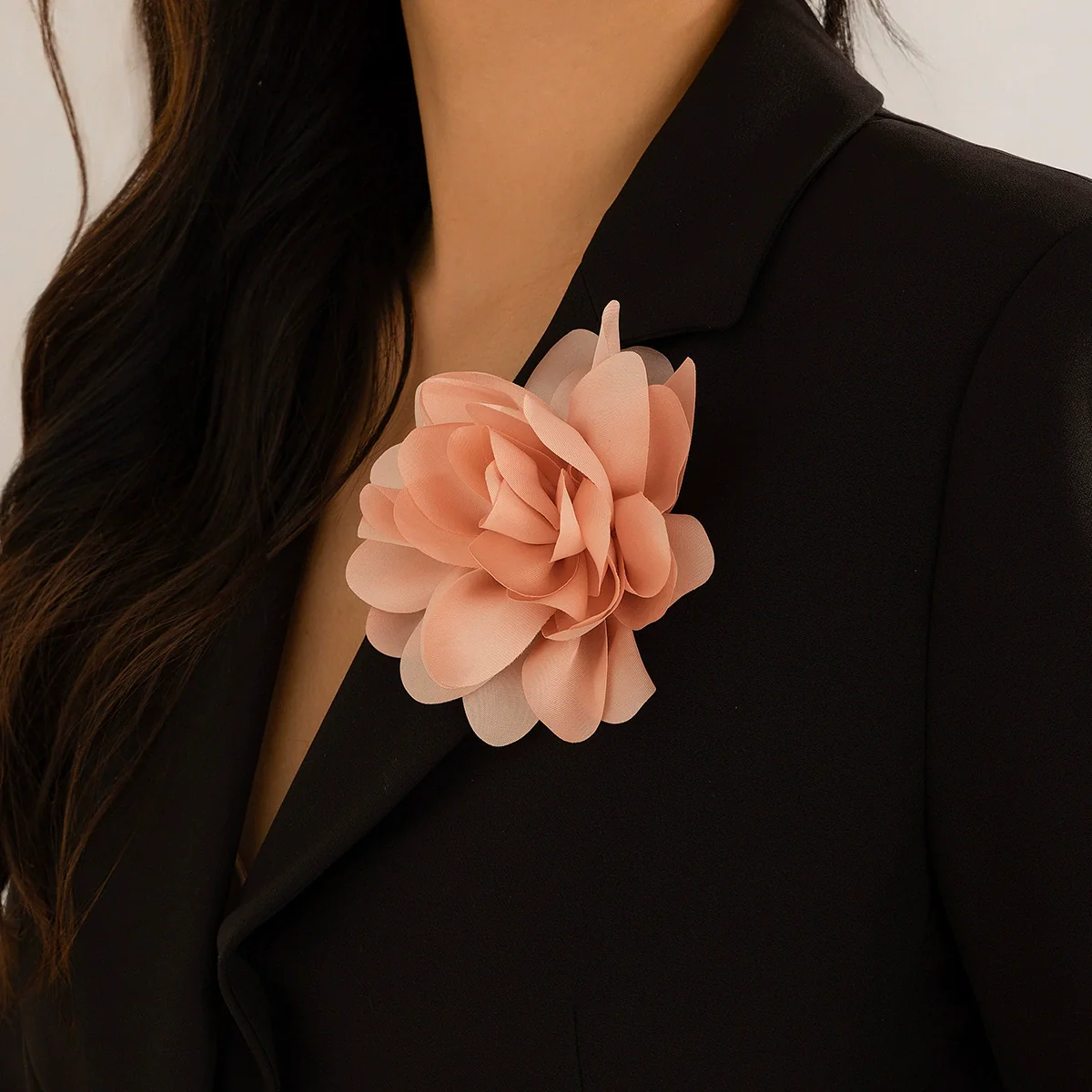 Fabric Flower Handmade Brooch And Duck Bill Clip For Women - Image 10