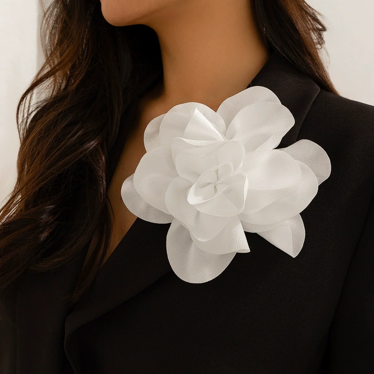 Fabric Flower Handmade Brooch And Duck Bill Clip For Women - Image 6
