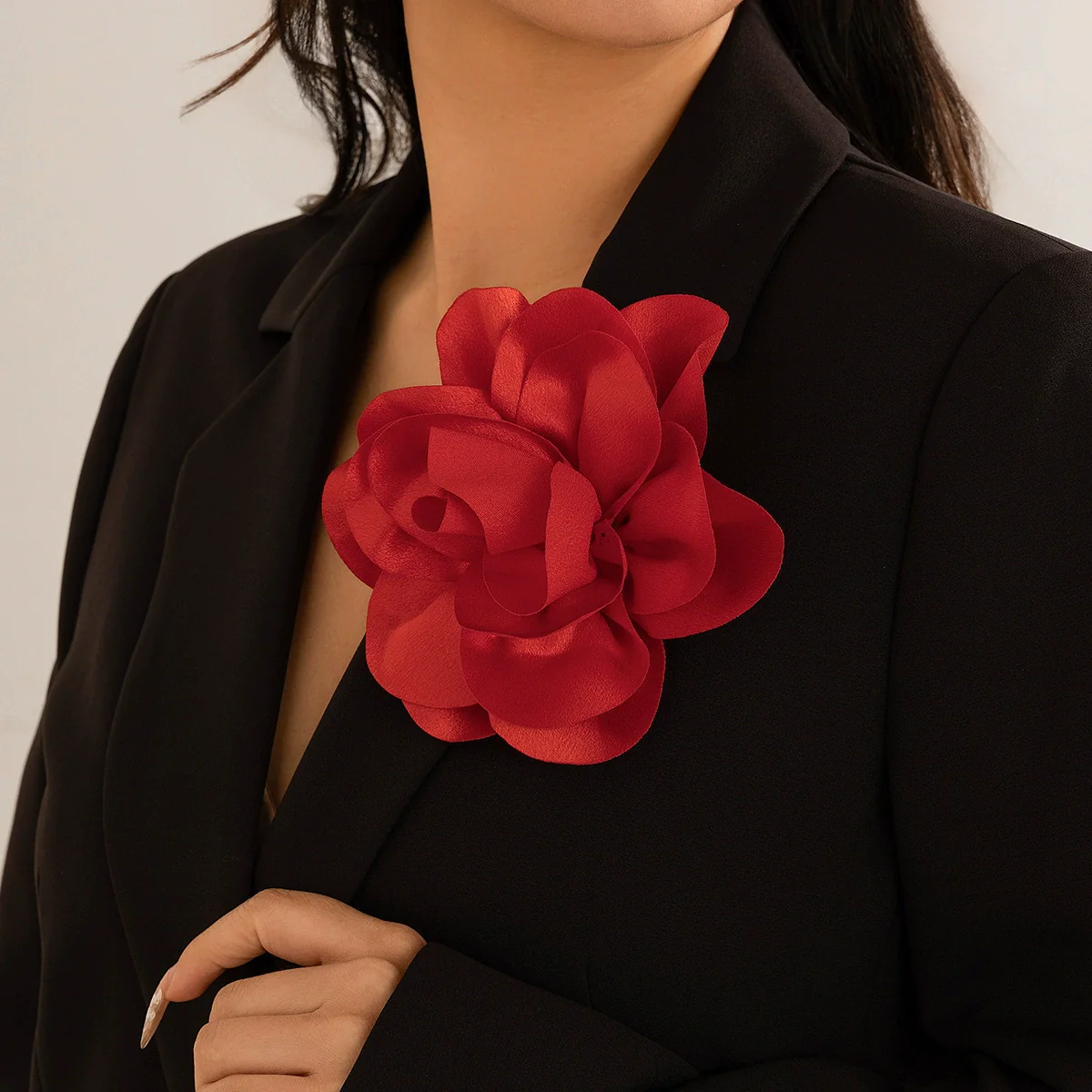 Fabric Flower Handmade Brooch And Duck Bill Clip For Women - Image 7