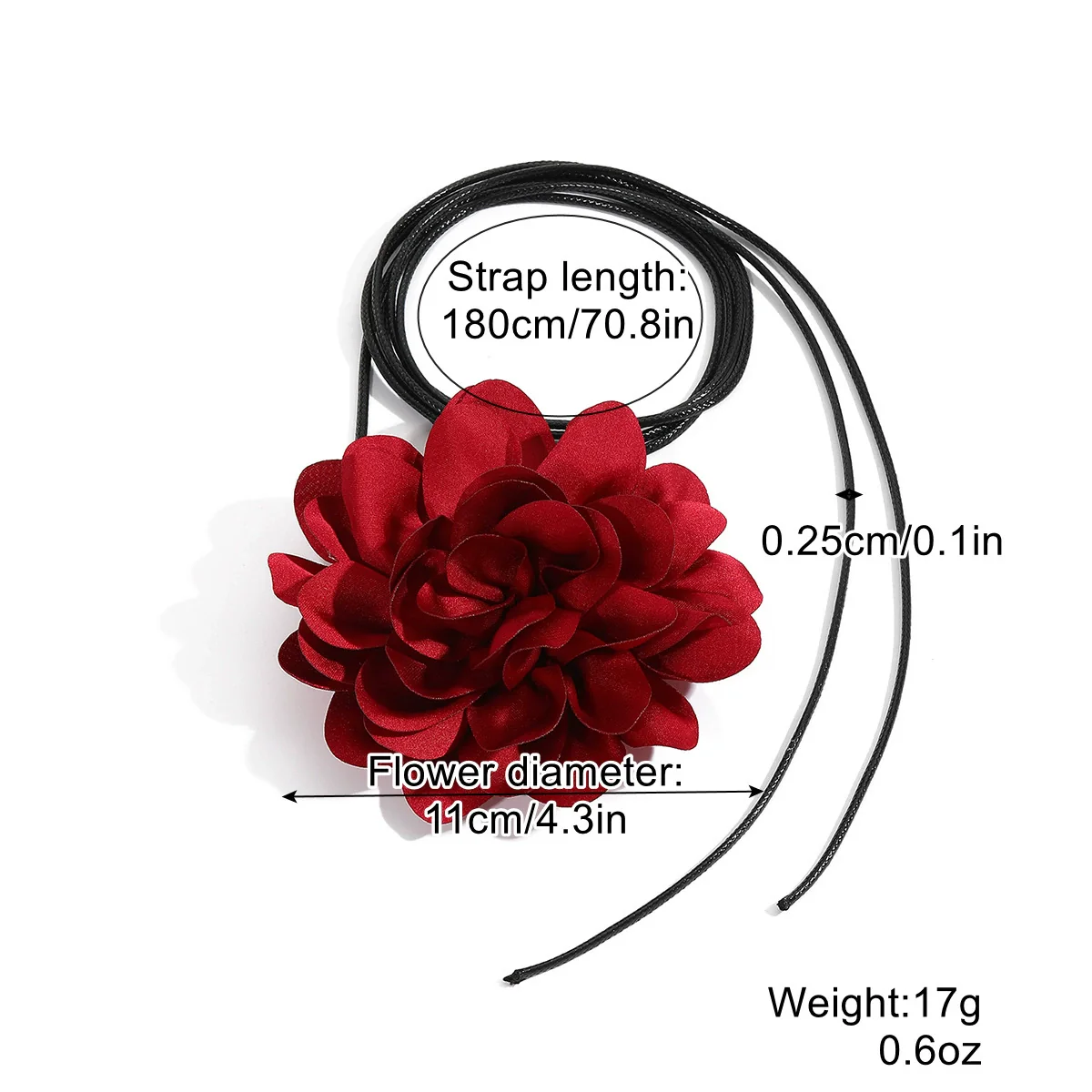Fabric Flower Lace Ghost Flower Necklace With Geometric Design For Women - Image 10