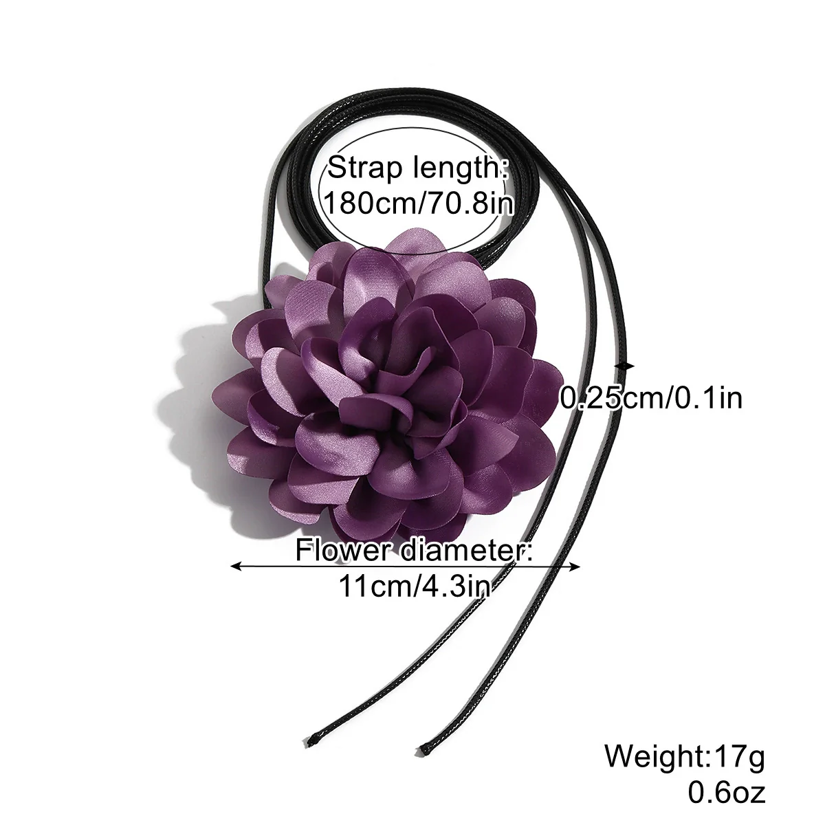 Fabric Flower Lace Ghost Flower Necklace With Geometric Design For Women - Image 9
