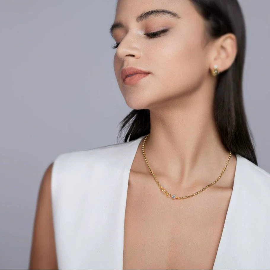 Fashion 925 Silver Stackable Clavicle Necklace With Moissanite Inlay And Geometric Pattern - Image 2