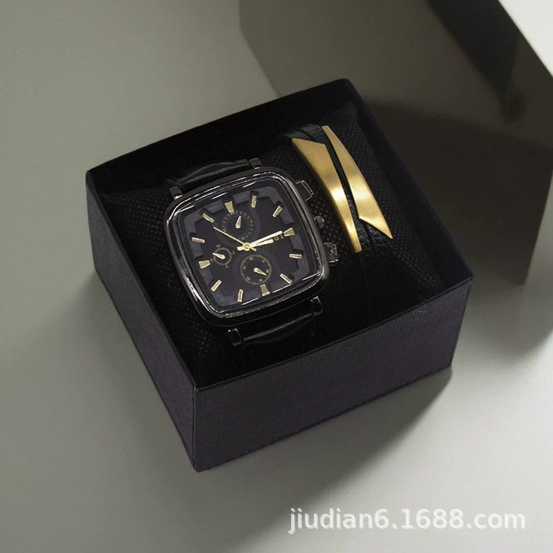 Fashion Alloy And Ordinary Glass Men's Round Dial Blue Light Wrist Watch With Horseshoe Buckle And Onion Crown - Image 11