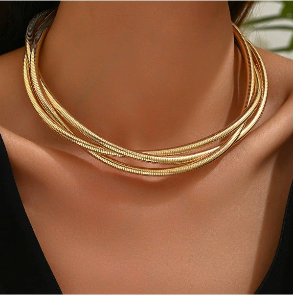 Fashion Alloy Simple Three Style Twining Women's Necklace