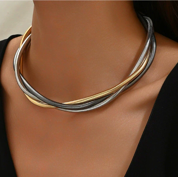 Fashion Alloy Simple Three Style Twining Women's Necklace - Image 3