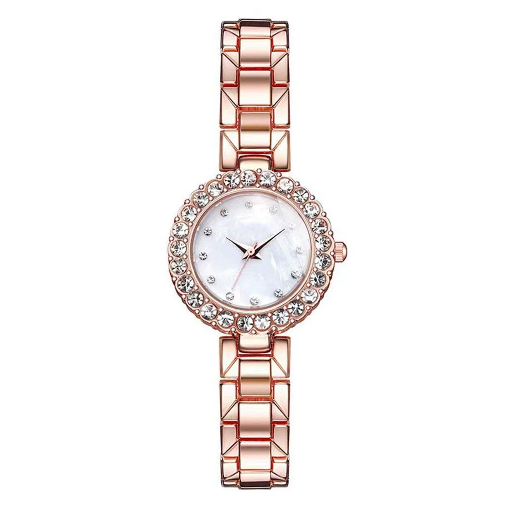 Fashion Alloy Stainless Steel Rhinestone Twopiece Set Bracelet Watch For Male And Female Students - Image 6