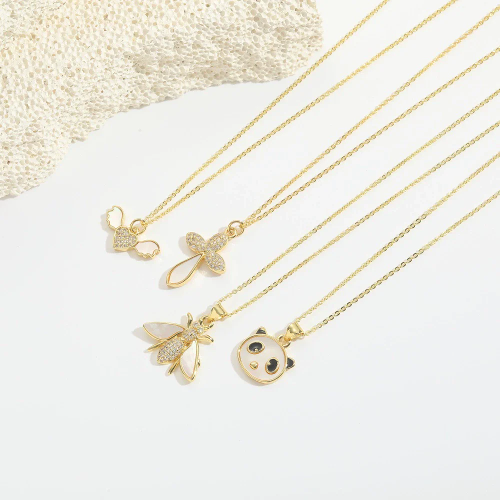 Fashion Animal Series Panda Head Pendant Clavicle Chain For Women - Image 3