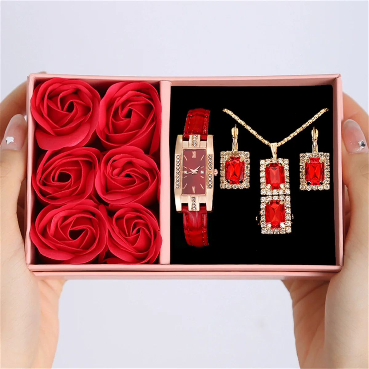 Fashion Belt Watch Square Jewelry Alloy Imitation Leather Stainless Steel