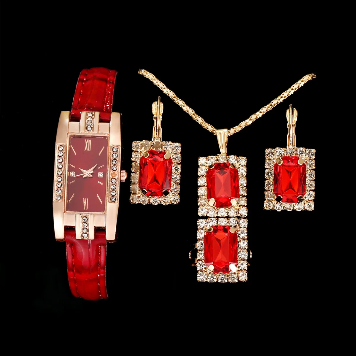 Fashion Belt Watch Square Jewelry Alloy Imitation Leather Stainless Steel - Image 3