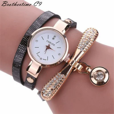 Fashion Bracelet Watch Alloy Case Imitation Leather Strap Stainless Steel Clasp Round Dial - Image 10