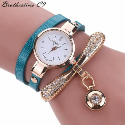 Fashion Bracelet Watch Alloy Case Imitation Leather Strap Stainless Steel Clasp Round Dial - Image 12