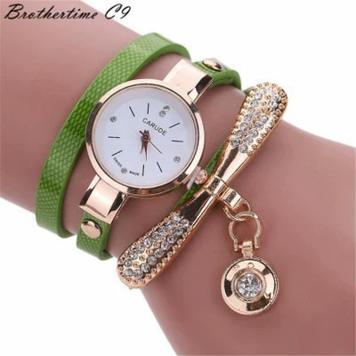 Fashion Bracelet Watch Alloy Case Imitation Leather Strap Stainless Steel Clasp Round Dial - Image 8