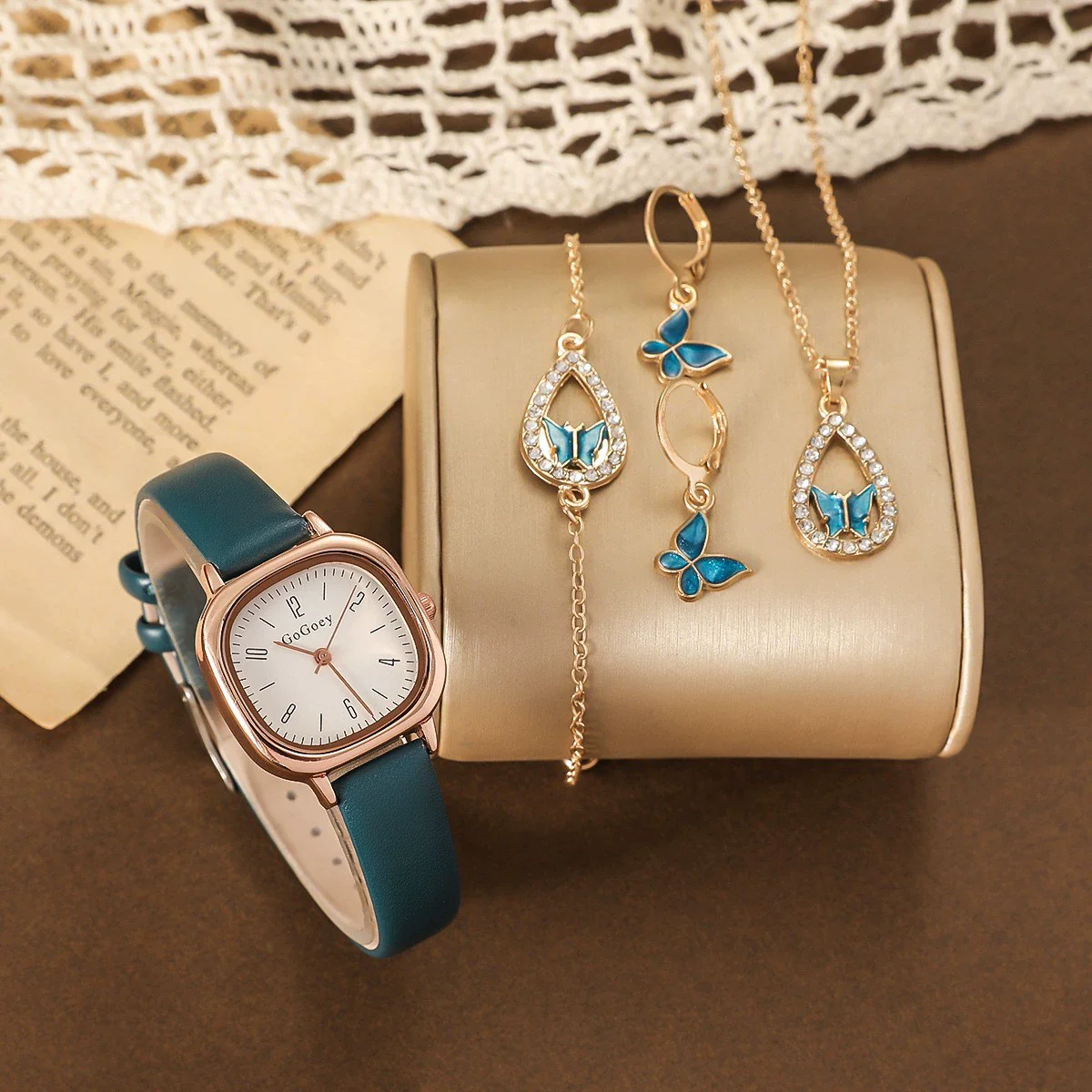 Fashion Business Casual Imitation Watch Alloy And Pu Material Round Dial - Image 13